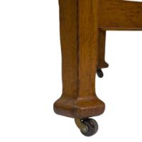 Jas Shoolbred (labelled). An Arts & Crafts Round Oak Dining Table - Thumbnail 10