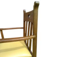 Pair of oak armchairs in the style of Liberty and Co. with heart cut-outs backs - Thumbnail 12