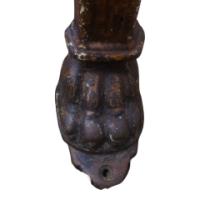 An Arts & Crafts/Art Nouveau Cast Iron Circular Side Table with a Solid Walnut Top - Thumbnail 9