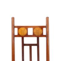 E. G. Punnett for Liberty & Co., A Walnut Side Chair with Inlaid Floral Decoration - Thumbnail 4