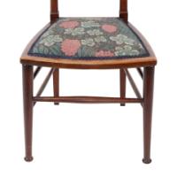 E. G. Punnett for Liberty & Co., A Walnut Side Chair with Inlaid Floral Decoration - Thumbnail 6