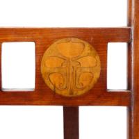 E. G. Punnett for Liberty & Co., A Walnut Side Chair with Inlaid Floral Decoration - Thumbnail 8