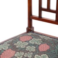 E. G. Punnett for Liberty & Co., A Walnut Side Chair with Inlaid Floral Decoration - Thumbnail 9