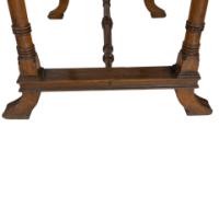 An Aesthetic Movement Oak Oblong Side Table with Ring Turned Legs, & Splayed Feet - Thumbnail 9