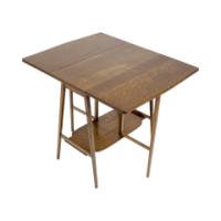 A Good Quality Arts & Crafts Oak Drop Leaf Side Table by Liberty & Co - Thumbnail 3