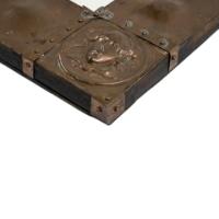 An Art Nouveau Heavy Gage Copper Wall Mirror with Art Nouveau Female Faces to Each Corner - Thumbnail 12