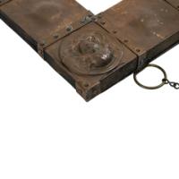 An Art Nouveau Heavy Gage Copper Wall Mirror with Art Nouveau Female Faces to Each Corner - Thumbnail 14