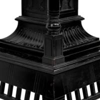 Henry W Batley Aesthetic Movement Ebonised Pedestal Stand with Carved Sunflowers - Thumbnail 4