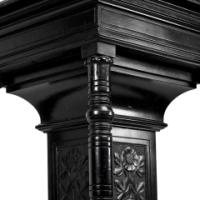 Henry W Batley Aesthetic Movement Ebonised Pedestal Stand with Carved Sunflowers - Thumbnail 6