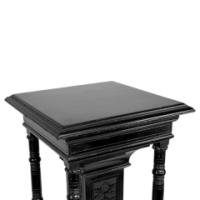 Henry W Batley Aesthetic Movement Ebonised Pedestal Stand with Carved Sunflowers - Thumbnail 11