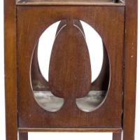 Shapland and Petter – Arts and Crafts Mahogany Plant Stand with Pierced Panels - Thumbnail 11