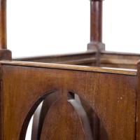 Shapland and Petter – Arts and Crafts Mahogany Plant Stand with Pierced Panels - Thumbnail 12