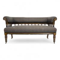 Bruce Talbert for Gillow and Co. – Aesthetic Movement Ebonised & Parcel-Gilt Settee - Thumbnail 1
