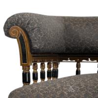 Bruce Talbert for Gillow and Co. – Aesthetic Movement Ebonised & Parcel-Gilt Settee - Thumbnail 3