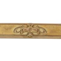 Arts and Crafts brass fender adorned with embossed floral decorations - Thumbnail 10
