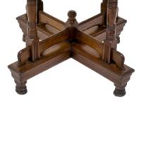 Alfred Waterhouse. A Gothic Revival Oak Side Table with Unusual Double Cross Stretchers - Thumbnail 2