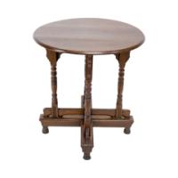 Alfred Waterhouse. A Gothic Revival Oak Side Table with Unusual Double Cross Stretchers - Thumbnail 3