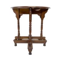 Alfred Waterhouse. A Gothic Revival Oak Side Table with Unusual Double Cross Stretchers - Thumbnail 5