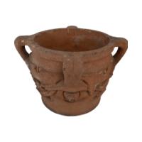 Archibald Knox. Liberty & Co., A Rare & Original Pair of Terracotta Olaf Planters - Thumbnail 3