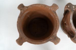 Archibald Knox. Liberty & Co., A Rare & Original Pair of Terracotta Olaf Planters - Thumbnail 9