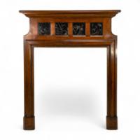 Thomas Jeckyll for Barnard Bishop & Barnard. A Rare Aesthetic Movement Walnut Fire Surround