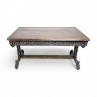 A. W. N Pugin & Sir Charles Barry, an Important Gothic Revival Oak Library Table