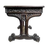 A. W. N Pugin & Sir Charles Barry, an Important Gothic Revival Oak Library Table - Thumbnail 3