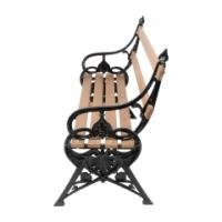 Coalbrookdale. Lily Pad Pair of Aesthetic Movement Cast Iron Garden Benches - Thumbnail 6