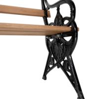 Coalbrookdale. Lily Pad Pair of Aesthetic Movement Cast Iron Garden Benches - Thumbnail 9