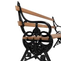 Coalbrookdale. Lily Pad Pair of Aesthetic Movement Cast Iron Garden Benches - Thumbnail 12