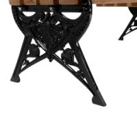 Coalbrookdale. Lily Pad Pair of Aesthetic Movement Cast Iron Garden Benches - Thumbnail 13