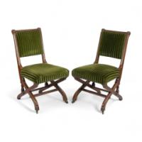Charles Bevan Under Licence to Marsh Jones & Cribb. A Pair of Gothic Revival Side Chairs