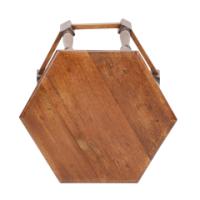 Liberty and Co. An Arts and Crafts oak side table with a hexagonal top - Thumbnail 10