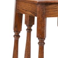 Liberty and Co. An Arts and Crafts oak side table with a hexagonal top - Thumbnail 12