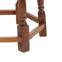 Liberty and Co. An Arts and Crafts oak side table with a hexagonal top - Thumbnail 13