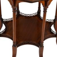 Stephen Webb, made by Collinson and Lock. An Aesthetic Movement octagonal centre table with floral inlay - Thumbnail 11