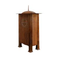 C. F. A. Voysey (1857–1941). A rare Arts and Crafts oak mantel clock - Thumbnail 2