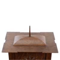 C. F. A. Voysey (1857–1941). A rare Arts and Crafts oak mantel clock - Thumbnail 5