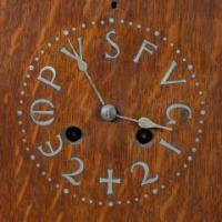 C. F. A. Voysey (1857–1941). A rare Arts and Crafts oak mantel clock - Thumbnail 8