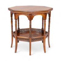 E. W. Godwin, attributed. An Anglo-Japanese Rosewood Eight-Leg Table - Thumbnail 6