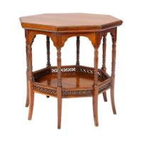 E. W. Godwin, attributed. An Anglo-Japanese Rosewood Eight-Leg Table - Thumbnail 8