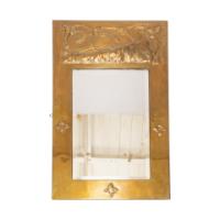 Margaret Gilmour, attributed. An Arts and Crafts Glasgow School brass mirror