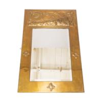 Margaret Gilmour, attributed. An Arts and Crafts Glasgow School brass mirror - Thumbnail 3