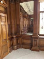 A highly Important museum-quality fireplace and matching panelled room exhibited at the Paris Universal Exhibition in 1878. Winning a Gold Medal. Made by George Trollope and Sons - Thumbnail 11