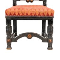 Lambs of Manchester. A rare pair of exhibition-quality Aesthetic Movement ebonized oak side chairs - Thumbnail 14