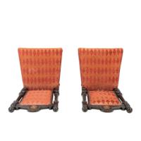 Lambs of Manchester. A rare pair of exhibition-quality Aesthetic Movement ebonized oak side chairs - Thumbnail 11