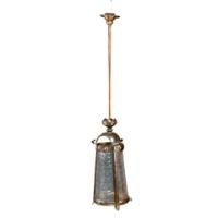 Arts & Crafts Copper Lantern Retaining the Original Ribbed Style Opaque Shade - Thumbnail 2