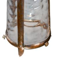 Arts & Crafts Copper Lantern Retaining the Original Ribbed Style Opaque Shade - Thumbnail 16