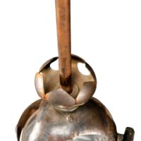 Arts & Crafts Copper Lantern Retaining the Original Ribbed Style Opaque Shade - Thumbnail 19