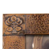 Arts and Crafts Hammered Copper Frame with Pre-Raphaelite Maiden - Thumbnail 8